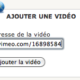Ajouter une vidéo